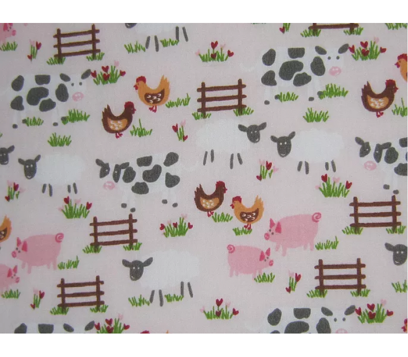 Polycotton Farmyard Fabric - 112cm wide - Colours