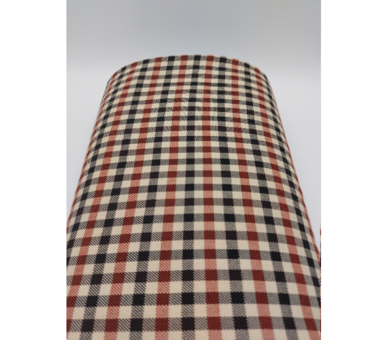 Brown & Beige Tartan Fabric