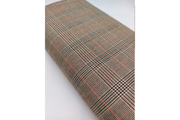 Small Brown Check Fabric