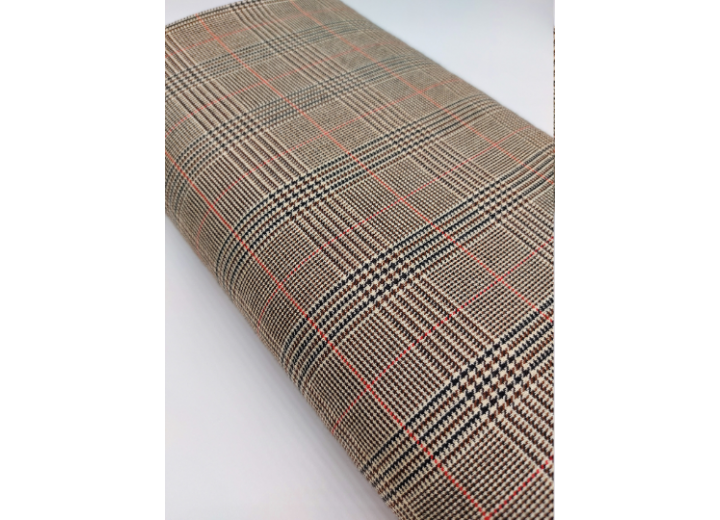 Small Brown Check Fabric