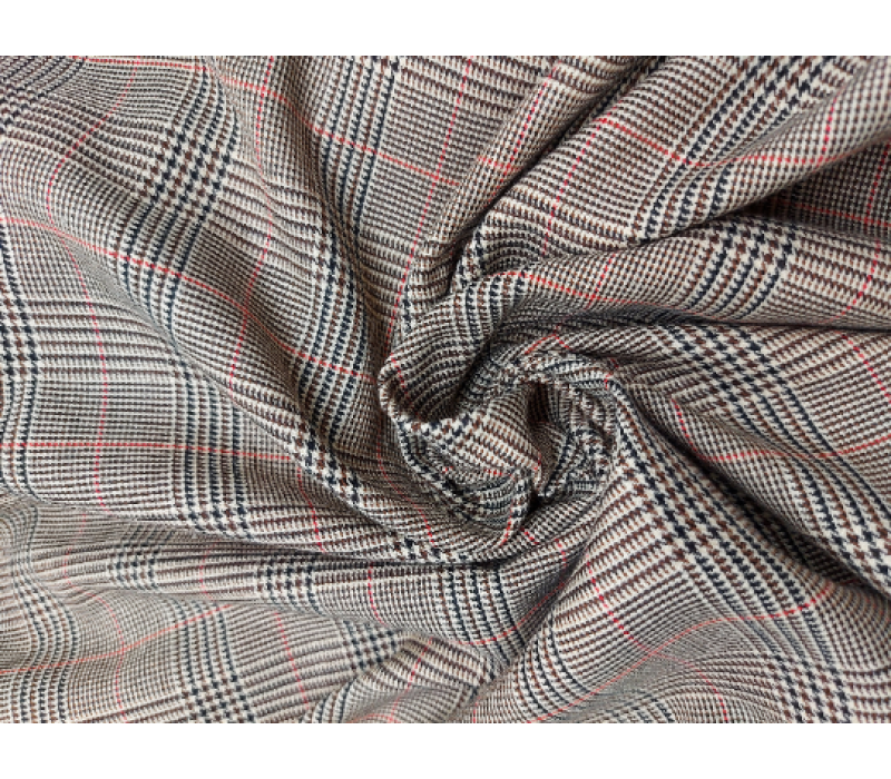 Small Brown Check Fabric