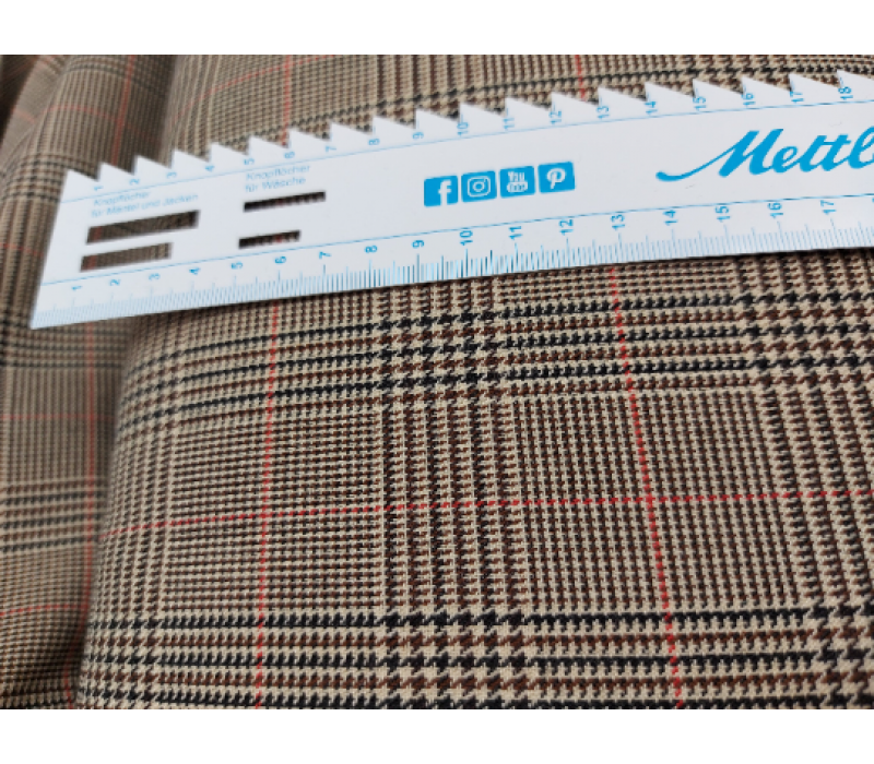 Small Brown Check Fabric