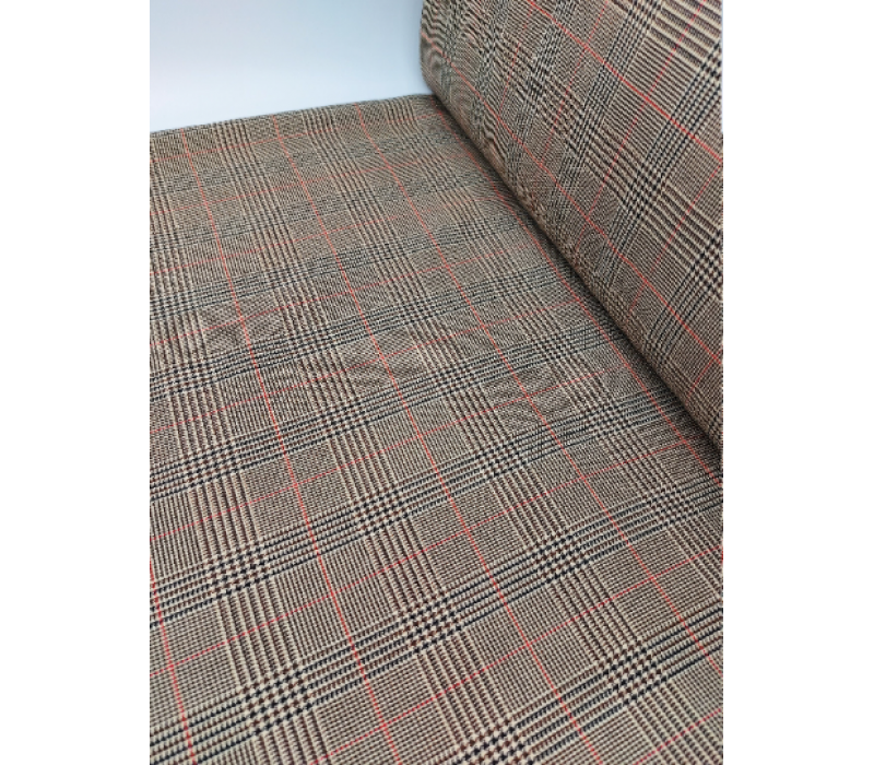 Small Brown Check Fabric