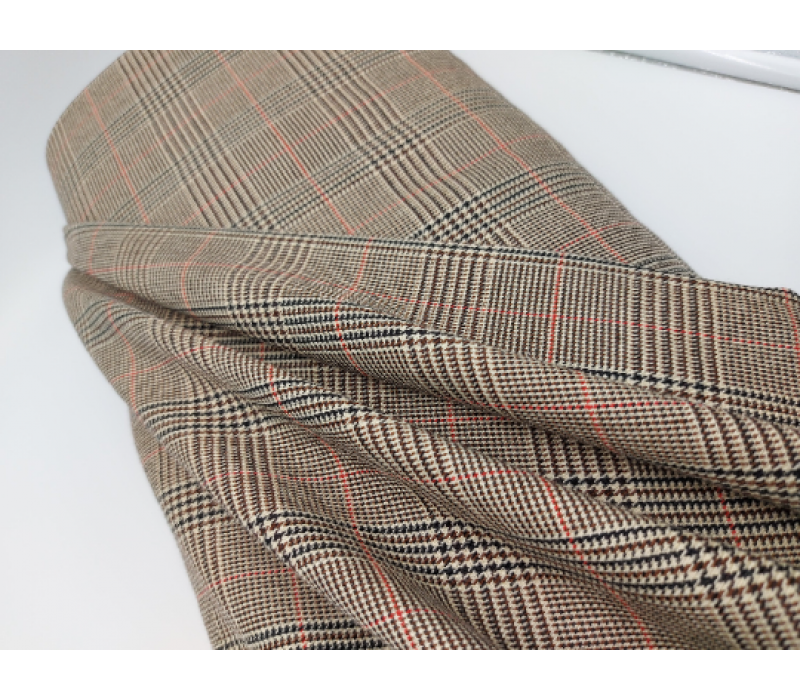 Small Brown Check Fabric