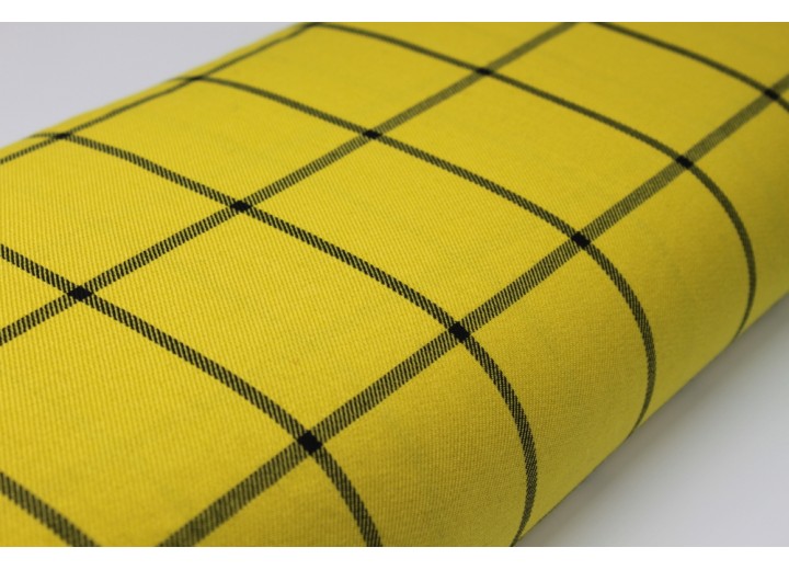 Black Cross Tartan Fabric