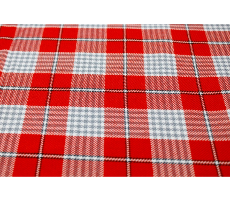 Rose & Grey Tartan Fabric