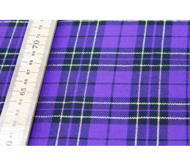 Total Purple with Lurex Tartan Fabric