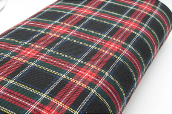 Black & Red Tartan Fabric