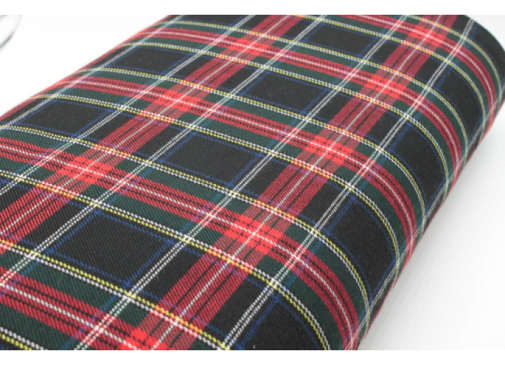 Black & Red Tartan Fabric