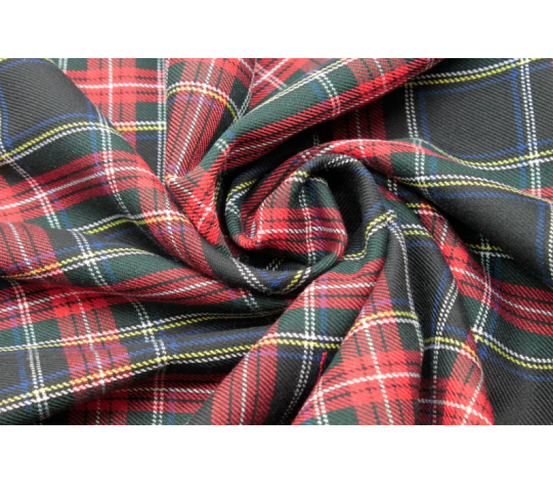 Black & Red Tartan Fabric