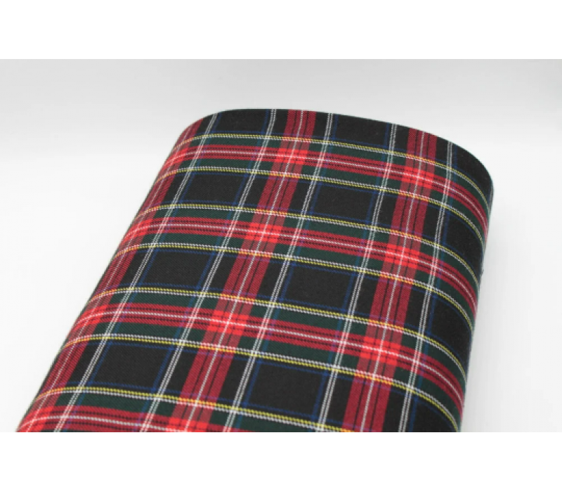 Black & Red Tartan Fabric