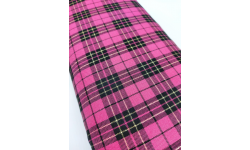 Total Pink with Lurex Tartan Fabric