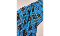 Total Turquoise with Lurex Tartan Fabric