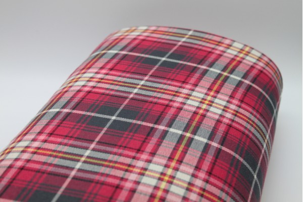 Cherry Fire Tartan Fabric