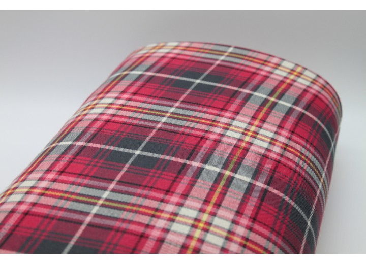 Cherry Fire Tartan Fabric