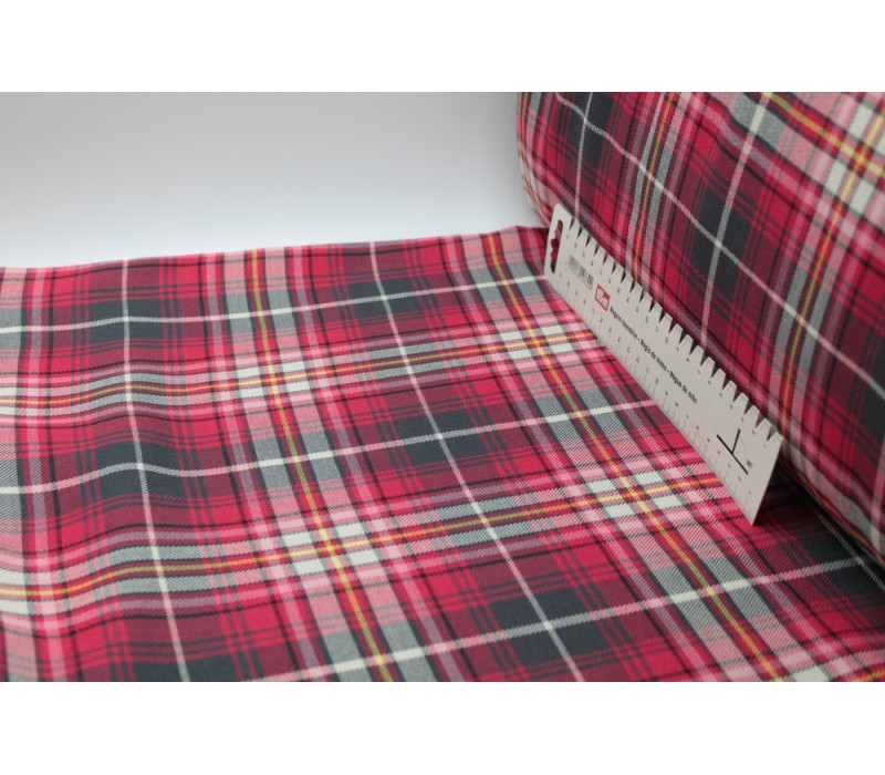 Cherry Fire Tartan Fabric