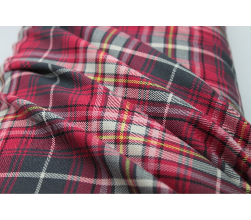 Cherry Fire Tartan Fabric