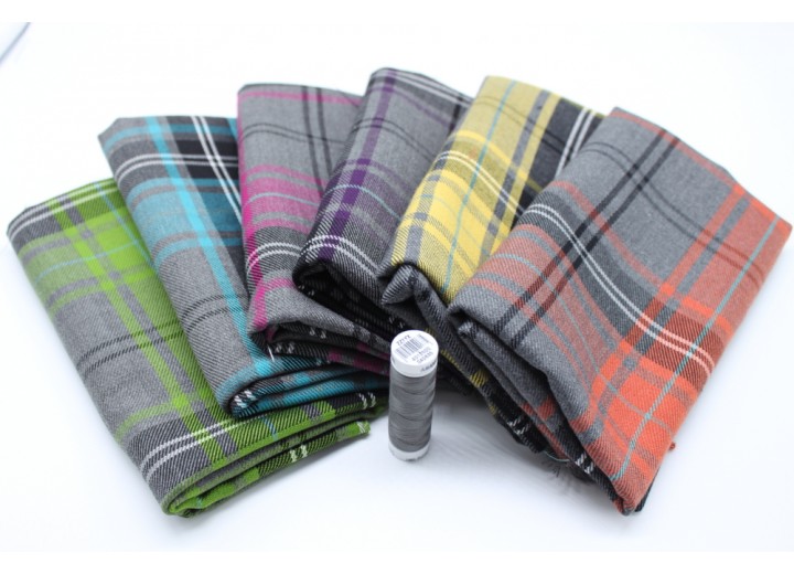 Tartan Fat Quarter Pack plus Matching Thread