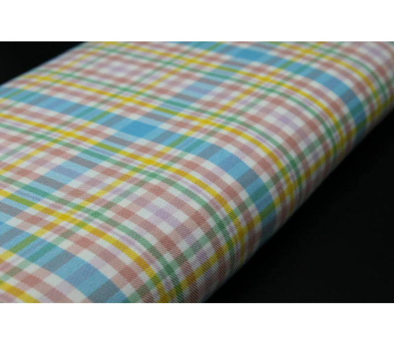 Light Rainbow Tartan Fabric