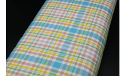 Light Rainbow Tartan Fabric