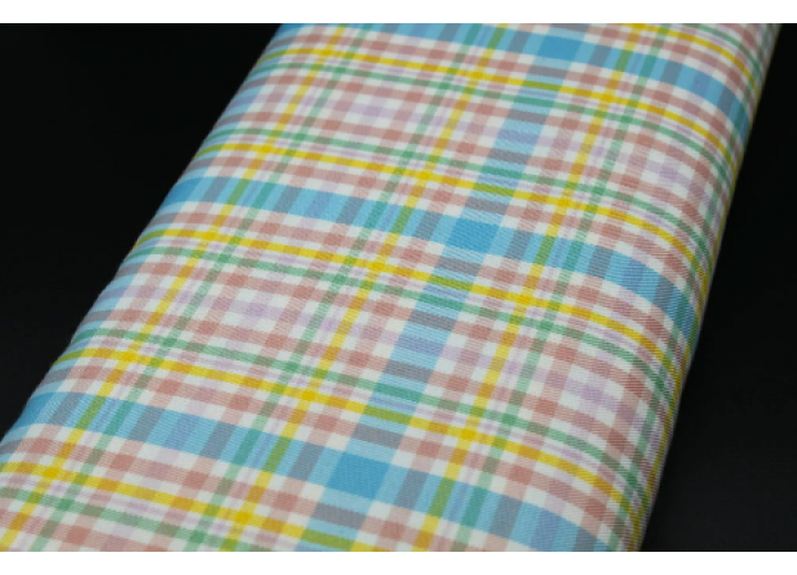 Light Rainbow Tartan Fabric