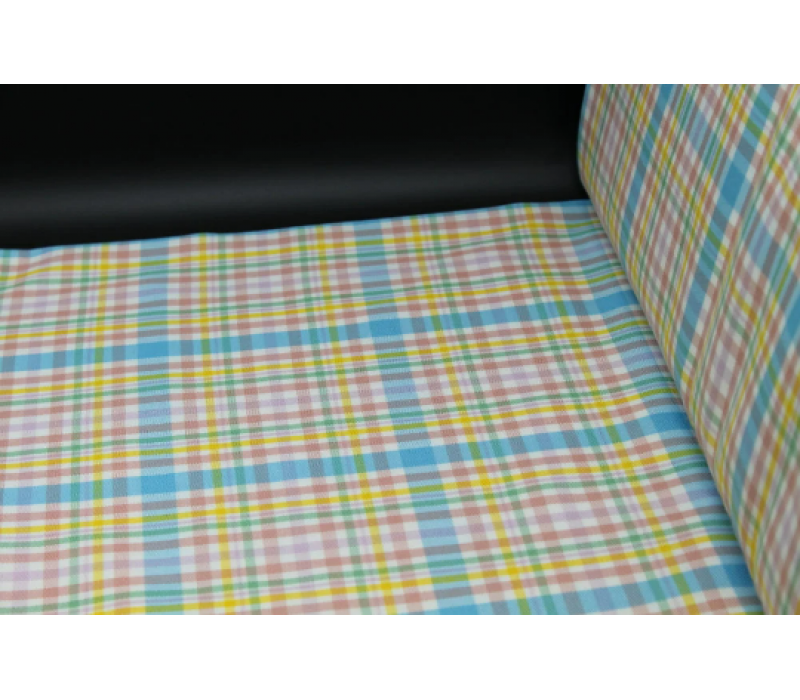 Light Rainbow Tartan Fabric