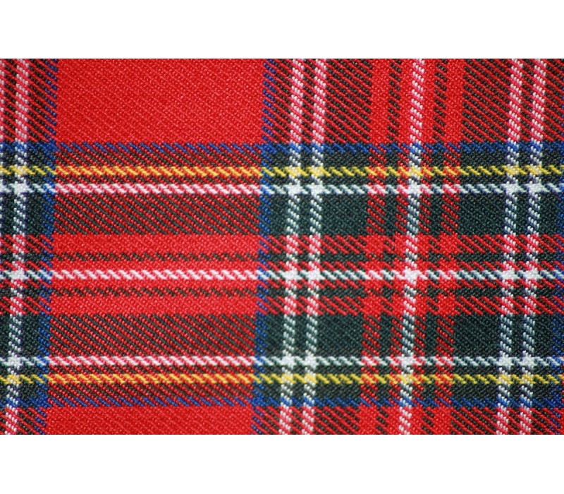 Red Royal Stewart Tartan Fabric