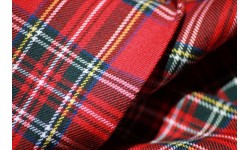 Red Royal Stewart Tartan Fabric