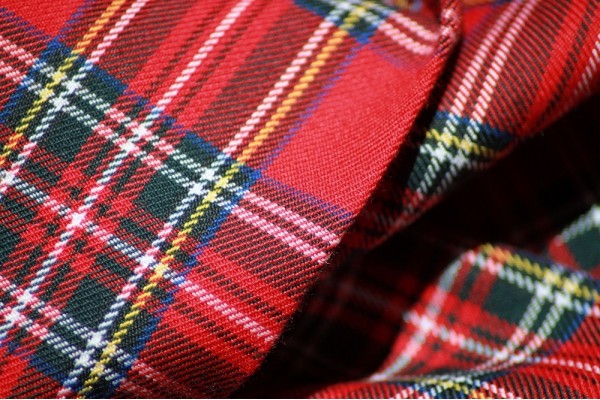 Red Royal Stewart Tartan Fabric