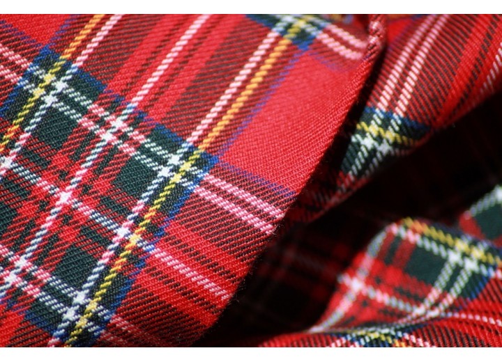 Red Royal Stewart Tartan Fabric