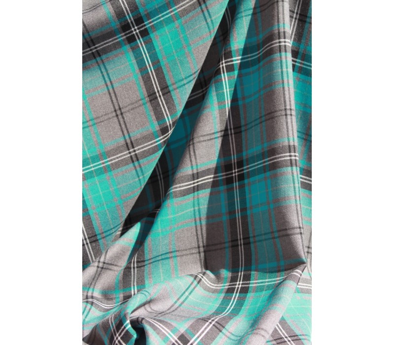 Turquoise Tartan Fabric