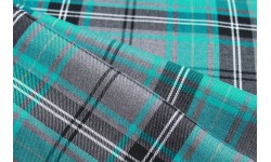 Turquoise Tartan Fabric