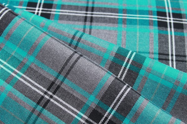 Turquoise Tartan Fabric