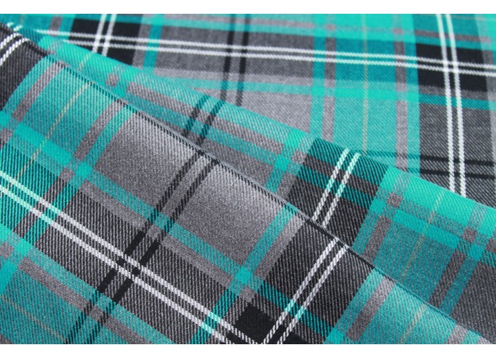 Turquoise Tartan Fabric
