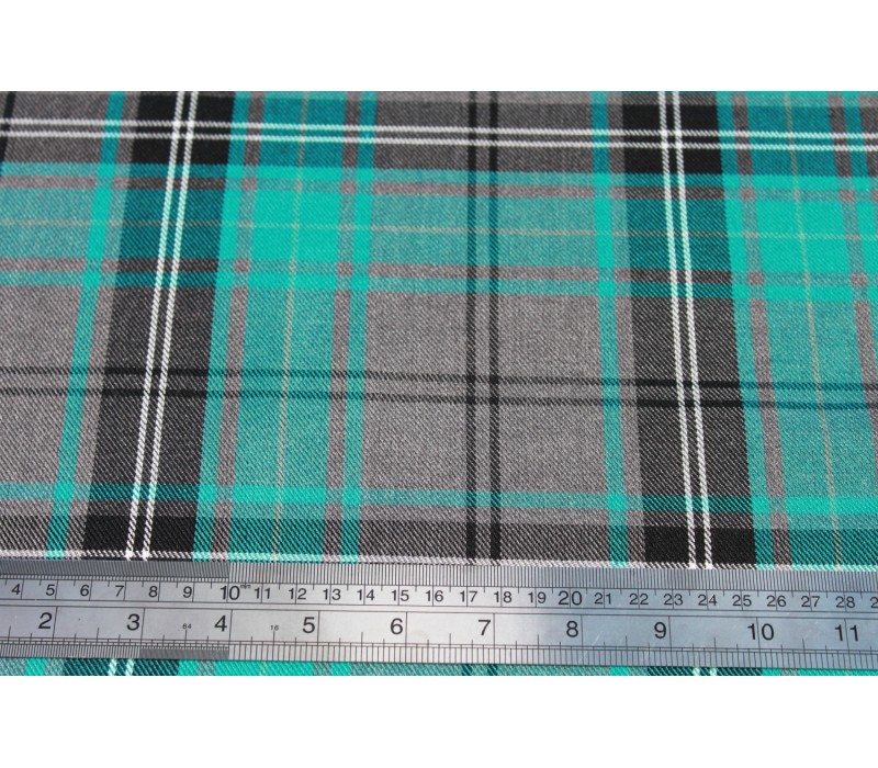 Turquoise Tartan Fabric