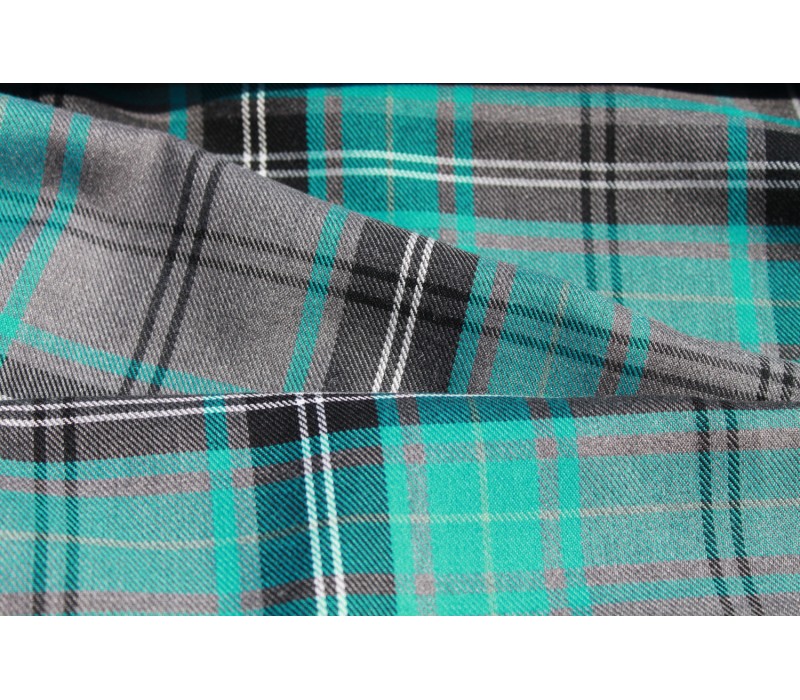 Turquoise Tartan Fabric