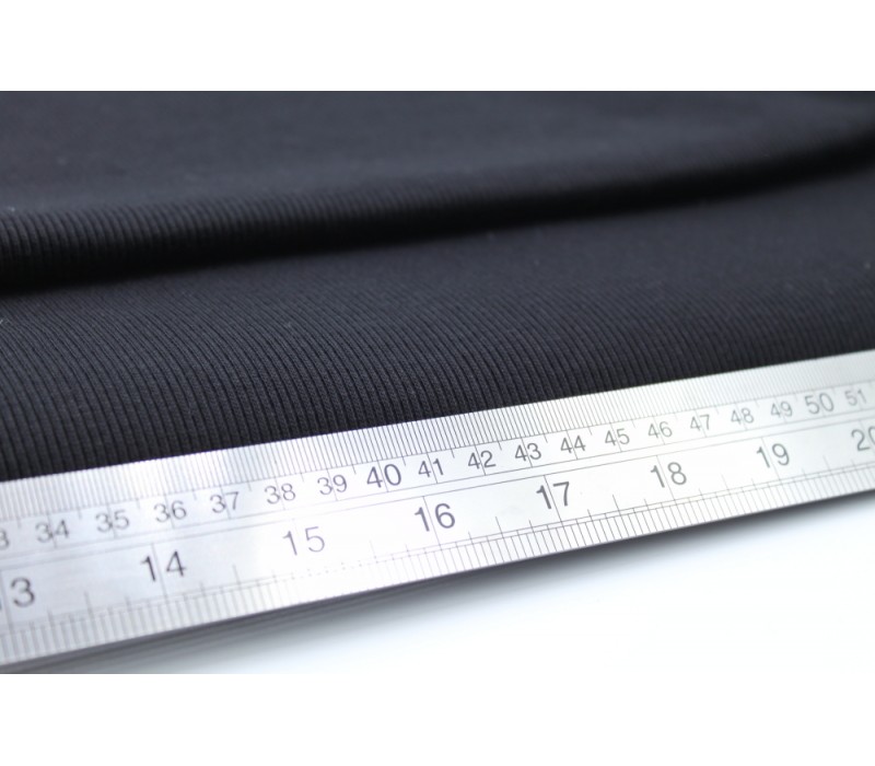 Black Rib Knit Tube - 2 x 40 cm