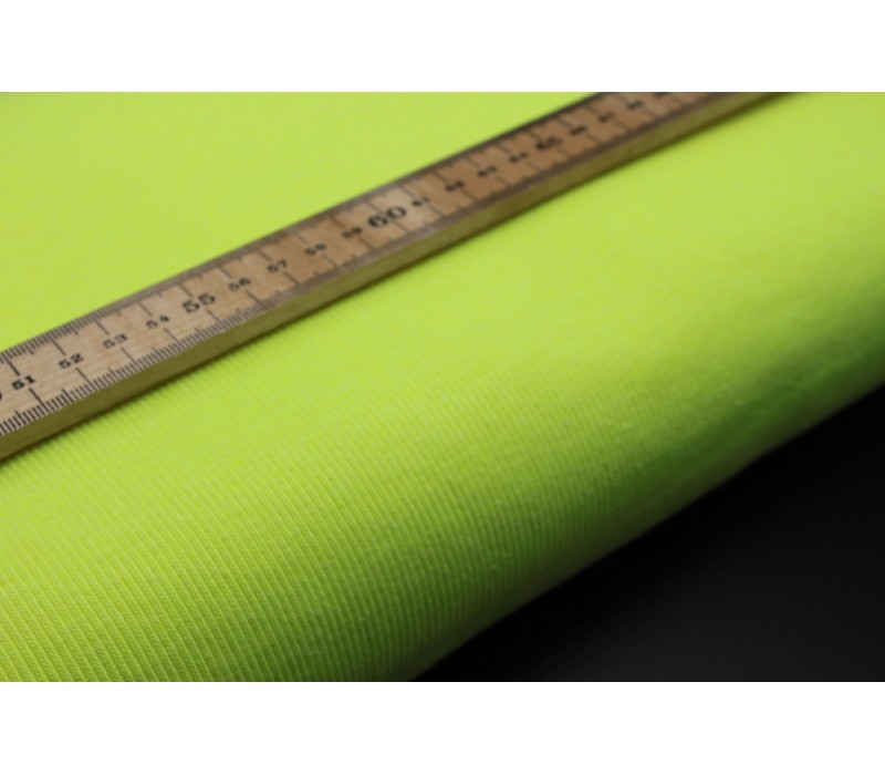 NEON Yellow Rib Knit Fabric, 2 x 48cm