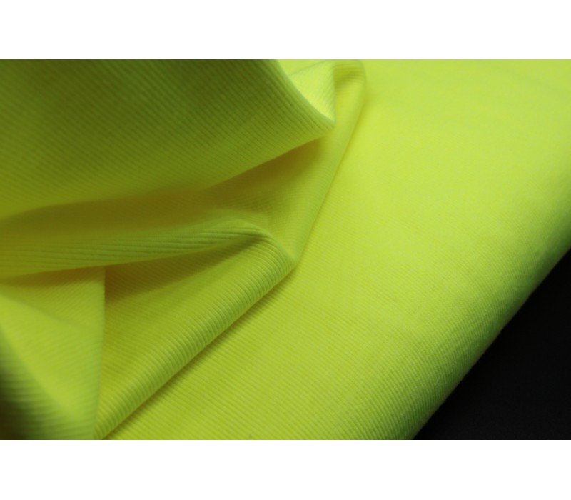 NEON Yellow Rib Knit Fabric, 2 x 48cm