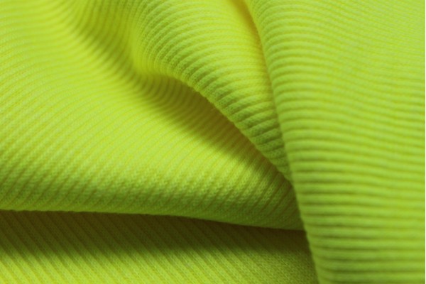 NEON Yellow Rib Knit Fabric, 2 x 48cm