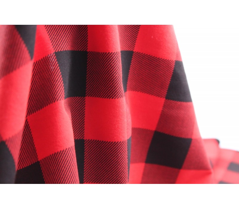 Jersey - Black and Red Check -- Buffalo Plaid